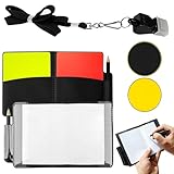 Muexoee Schiedsrichter Set Enthält Karten Gelbe und Rote Karte Fußball Trillerpfeifen, Coins for Football Game, Schiedsrichter Set Kinder