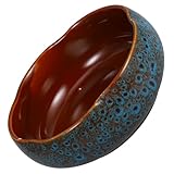 Veemoon Hydroponischer Keramik Pflanztopf ohne Loch Lotus Blumenschale für Narzissen und Efeutute Wasserpflanzenschale für Innenbereich und Balkon