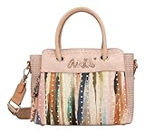 Anekke - Damentasche - Bowlingtasche aus Kunstleder für Damen mit verstellbarem Riemen, 2 Handgriffen und Reißverschlüssen - Zubehör und Accessoires für Damen - Maße 27 x 21 x 12 cm, bunt