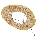 DIYEAH Sonnenhut Schutzhelm-Sonnenschutz Atmungsaktiv Männer Sonnenblende aus Stroh Hardhats BAU Hut Abdeckung Schutzhelm Sonnenschutz Hut abdecken Light Brown Zufällige Farbe