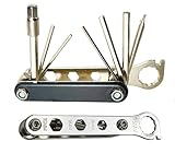 KITBEST Fahrrad Multitool, 13 in 1 Fahrrad Multifunktionswerkzeug Fahrrad Werkzeug, Kompaktes Fahrrad Reparaturset Werkzeugset MTB Mountainbike Rennrad Zubehör Gadget für Unterwegs