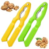 2 Stück Nussknacker Walnüsse,Ymapinc Walnussknacker mit Rutschfestem Griff Nussknacker Haselnüsse Multifunktionaler Nußknacker für Alle Arten Von Nüssen Krabbencracker