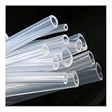 IkErna 1 Stück, Transparenter Silikonschlauch In Lebensmittelqualität, Flexibler Silikonschlauch, Durchmesser 2–16 Mm, Durchsichtiger Schlauch/Id 9Mm * 12Mm Od/1 Meter