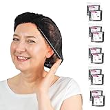 ARNOMED Haarnetz, 500 OP Hauben aus Einwegstoff Schwarz (5 Beutel á 100 Stk), Einweg Haarnetze für Küche & Zahnarzt, Hygienezubehör für Medizin, OP Kopfhauben 52cm, Haarnetz Einweg Männer/Frauen