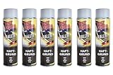 6x Haftgrund Spray Fast Finish, Grundierung, Grau 500ml, schnelltrocknend, hohe Füllkraft, überlackierbar, hitzebeständig bis 80°C, Innen- und Außenbereich