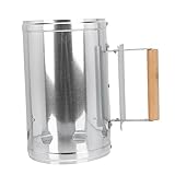 Toyvian 1 Stück BBQ-Carbon-Fass für Holzkohle Grillzünder Kohle Starter Outdoor-Grillgeräte Grillofen im Freien Grillstarter Grill-Feuerstarter Anzündkamin Grillkohlefass Aluminium Silber