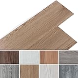 INMOZATA PVC-Bodenbelag 36Stk selbstklebende Vinyl-Bodenbelag wasserdichte Bodenaufkleber für Küche Bad Haus Bodenfliese, 91.5 X 15.2CM, Original Holz