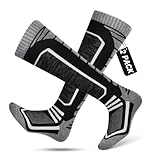 LUROON 2 Paar Skisocken Herren & Damen Merino Wollsocken Atmungsaktive Skistrümpfe Kompressionsstrümpfe Kniehoch Unisex Merinowolle Skisocken Thermosocken Snowboardsocken für Wintersport