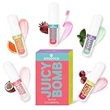 essence JUICY BOMB lip oil set 01, Lippenpflege, Mehrfarbig, acetonfrei, vegan, ohne Mikroplastikpartikel, glutenfrei, 1er Pack (5pcs)