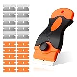 Dreamil Schaber,Mit 10 Metall & Kunststoffklingen Multifunktional Schaber Set,Reinigungsschaber Für Kochfeld, Backofen, Glaskeramik,Tapeten & Wände