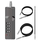 Fahrradschloss – Sicherheitskabel mit stabiler Halterung | Lange Fahrradspind-Kombination für Fahrrad | Wetterfeste Kettenkombination für Reisen, Aufbewahrung, Pendeln, Outdoor, Tor, Motorrad