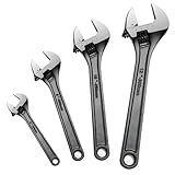 BYZCYSG Verstellbarer Schraubenschlüssel-Set, 4-teilig, Verstellbarer Schraubenschlüsselsatz (150 mm, 200 mm, 250 mm, 300 mm Schraubenschlüssel)
