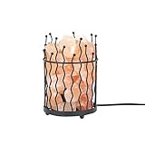 Salzlampe, Himalaya-Stücke, Metallbehälter, entspannende Atmosphäre, 2,1 kg, 18 cm