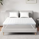 EGO HOME Matratzentopper 140x200 cm, 7 Zonen Matratze Topper mit Schaumstoff, Öko-TEX Zertifiziert, 140x200cm Matratzenauflage für Boxspringbett Bett Schlafsofa