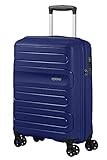 American Tourister Sunside Poussette L extensible Valise, Bleu (Dark Navy), Spinner S (55 cm - 35 L), Spinner S (55 cm - 35 L)