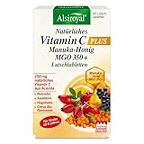 Alsiroyal Natürliches Vitamin C Plus Manuka MGO 350 – 60 Kapseln – 80 mg Vitamin C aus Acerola & Camu Camu – mit Manuka Honig – ohne Zusätze – laborgeprüft