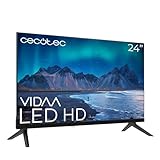 Cecotec Smart TV - LED-Fernseher mit 24 Zoll, HD-Auflösung - A5 Serie ALH50024. VIDAA Smart TV, Dolby Audio System, integriertes WLAN, Kopfhörerausgang, 3 HDMI und 2 USB