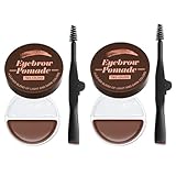 Verbessertes zweifarbiges Augenbrauenpuder-Make-up-Set, kostenloser Augenbrauenpinsel, Augenbrauen-Fixiergel, langanhaltendes klares Brauengel, wasserfestes Puder-Augenbrauen-Make-up (2styleE)