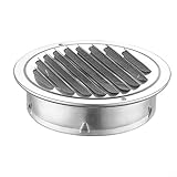 1 Edelstahl-Flachhaube Haube Haube Haube Haube Haube Lufteinleitungsgrillabdeckung Lüftungsgrillabdeckung Kreis(150mm)