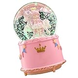 Asixxsix Kristallkugel-Spieluhr, Niedliche Schneeflocke, Schwimmende, Rotierende Schneekugel-Spieluhr für Mädchen und, Kunstharz-Kristall-Material