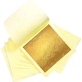 SovZovy Blattgold Essbar 24 Karat (10 Blatt) – Echtes Blattgold zum Backen, Dekorieren von Torten, Kuchen, Pralinen – Lebensmittelechte Goldfolie für Lebensmittel & Kunst