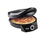 Bestron elektrischer Pizzaofen, Pizza Maker bis 230°C, mit Ober-/Unterhitze, für selbstgemachte oder Tiefkühl-Pizza, Flammkuchen, Quiche oder Wraps bis Ø 27cm, 1800 Watt, Farbe: Schwarz