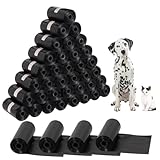 YSWOVUO 800 Stück Hundekotbeutel, 30x22cm Kotbeutel für Hunde, Auslaufsicher und Tragbar Hundetüten, Dog Poop Bags für Drinnen und Draußen, Kackbeutel für Hunde Katze, Schwarz Hunde Kotbeutel Rollen