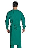 Isacco Unisex Damen Herren Schutzkittel OP Kittel grün Gr. L