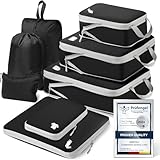 Koffer Organizer Packing Cubes Compression 8 Stück, Wasserdicht PackwüRfel Koffer Organizer Set,Travel Essentials Kofferorganizer FüR HandgepäCk Koffer Und Rucksack
