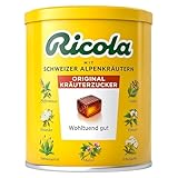Ricola Schweizer Kräuterzucker-Bonbons, 250g Dose Original Schweizer Kräuter-Bonbons mit 13 Alpenkräutern & wohltuendem Menthol, 1 x 250g Dose, vegan