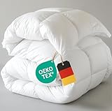 KNERST Ganzjahres Bettdecke 135x200 - Federbettdecke Decke mit Daunen & Federn - Ganzjahresdecke Waschbar & Atmungsaktiv - Daunendecke Ökotex Zertifiziert
