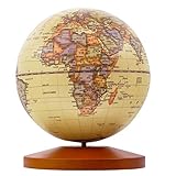 PZEOB Deko-Globus Globe Beleuchtete Globen Eingebaute LED Löschbare Farbe Leicht zu lesende Hd Geographic Globes Spieluhr mit Holzständer interessant