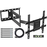 BONTEC TV Wandhalterung mit Extra Langem Gelenkarm 850mm für 32-70 Zoll LCD/LED/OLED Flachbildschirme bis 60 kg, Neigbar, Schwenk- und Drehbar, Fernseher Halterung, Max. VESA 400 x 400 mm