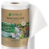 Covello Wintervlies für Pflanzen – Frostschutz 50g/m² – 110m x 1,6m = 176m²– Gartenvlies Winterschutz für Kübelpflanzen – Reißfest & UV-stabil – Winterschutzvlies Pflanzen außen Frostschutzvlies