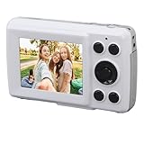 Digitalkamera, Kamera Kinderkamera mit Autofokus 16X Digitalzoom 1080P 16MP für Fotografie Video (White)