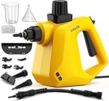 Udodik Tragbarer Dampfreiniger für Zuhause, Mehrzweck-Dampfreiniger mit 10 Zubehörteilen für Teppiche, Vorhänge, Sofas, Küche, Wanzen, Badezimmer und mehr (yellow)