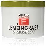 Village Cosmetics mit Vitamin E und Lemongrass 500 ml (Körpercreme, Körperpflege, frischen Duft von Lemongrass, zarte Haut) 950620