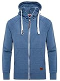 Yazubi Herren Sweatjacke Hoodie mit Reißverschluss Jacob, Blau (Bijou Blue 2R183921), XL