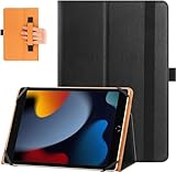 HGWALP Universal Hülle für 9'-11' Zoll Tablet,Folio Hülle Schutzhülle für 9',9.7',10', 10.1', 10.5', 11.1' Zoll Touchscreen Tablet, Mit Handschlaufe und Stand Funktion-Schwarz