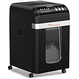 Bonsaii Aktenvernichter mit 200 Blatt Automatischem Einzug, 60 Min Dauerbetrieb, P-4 Mikroschnitt, 31L Pull-Out Behälter, Manuelle Funktion für Kreditkarten, Leise & Energiesparend, für Büro, C283-A