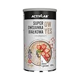 Activlab OW YES Proteinreiches Haferflocken mit Chiasamen, Vitamin B1 und gefriergetrockneten Früchten – Erdbeere – 650 g – 13 Portionen – Quelle für Ballaststoffe und Magnesium