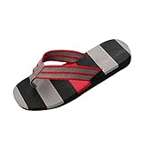 Moderne Pantoffeln für Herren - Bequeme Hausschuhe für den Innen- Außenbereich - Vielseitige Slipper für Sommer Freizeit Entspannung (Grey, 40)
