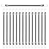 Spanngummi mit Haken, 15 Stück Robuste Gummispanner 28cm Vielseitig für Gepäck, Fracht und Mehr - Strapazierfähige Expander mit Haken für Transport, Camping & Haushalt
