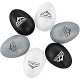 EASTROCK Egg Shaker Musik Percussion Klangeier Rhythmus Eier Set 6 Stück Geeignet für Berufstätige（Schwarz Weiß Grau）