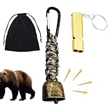 Bear Bells – 16 cm Paracord-Aluminium-Campingpfeife | Trail-Sicherheitszubehör | Wilderness Wildlife Alert Für Männer, Frauen, Jugendliche, Erwachsene, Wandern, Rucksackreisen, Spazierengehen