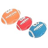 POPETPOP 3st Für Kinderkrankheiten Kauspielzeug Für Hunde Welpenbedarf Hunde Fußball Hunde-rugbyball Quietschender Ball Als Hundespielzeug Soundspielzeug Für Hunde Emulsion