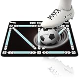 Racetex Fussballmatte Training Kinder 90x60 cm – Rutschfeste und Langlebige Fußballmatte – Die Kickmatte für Indoor Fussball Training – Ballkontrolle & Technik verbessern (Weiß, 90x60 (cm))