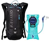 Arvano Fahrradrucksack mit Trinkblase 2l, Mtb Trinkrucksack 6l Klein Skirucksack Mountain bike Rucksack für Damen & Herren, Wasserdicht Sportrucksack für Outdoor Radsport Camping Wandern Laufen