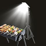 Teleskop-Camping-Lichter, Teleskop-Stativ, Grilllampe, hohe Helligkeit, Arbeitslampe für Wandern, Camping, Grillen, Party, Wartung