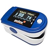 Pulsoximeter Pulox PO-200 Solo in Blau - Messung von Sauerstoffsättigung (SpO₂), Herzfrequenz (Puls) und Perfusions Index (PI)